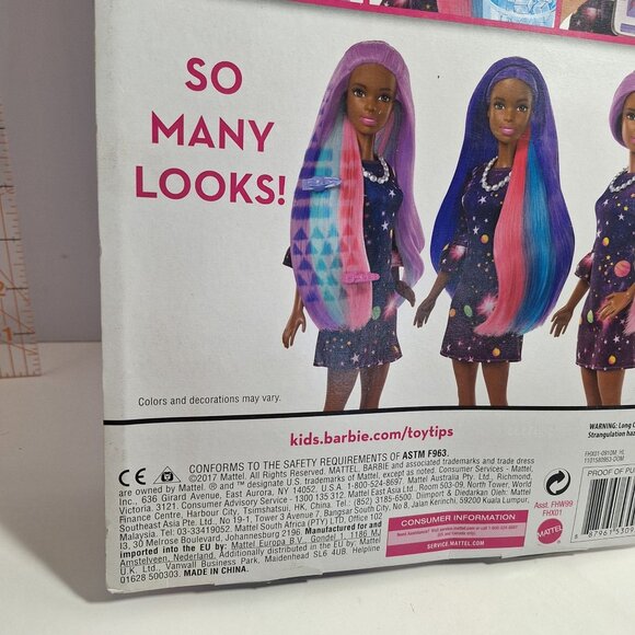 Barbie Color Change Surprise Doll Purple Hair Space Dress Damaged Box - Picture 10 of 12